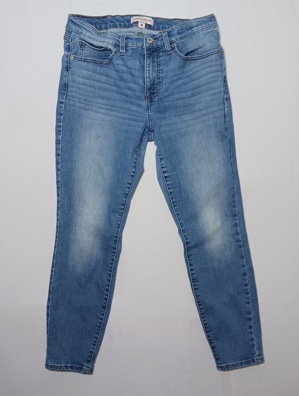 Lucky Brand Womens Ava Mid Rise Skinny Jeans Size 10 Medium Wash 30X27